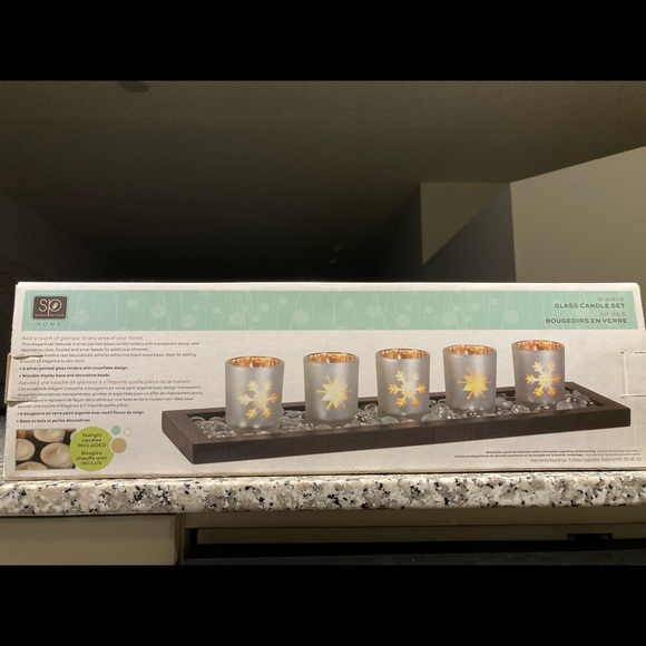 5 Piece Festive Votive Set - Picture 3 of 4